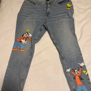 Disney Light Blue Jeans with Gold Stitching